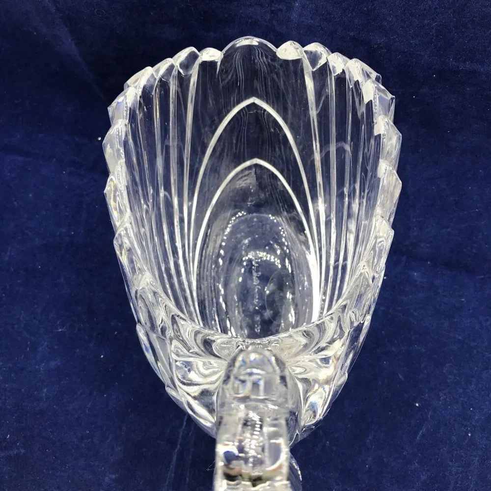 Gloria Vanderbilt Crystal Glass‎ Swan Candy Dish Bowl Signed